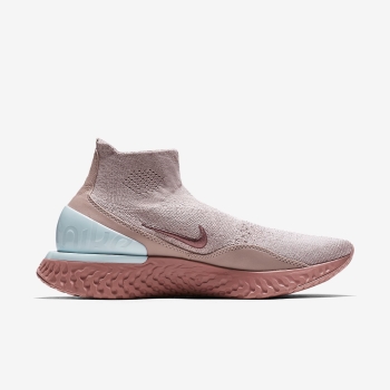 Nike Rise React Flyknit - Løbesko - Pink/Turkis | DK-22429
